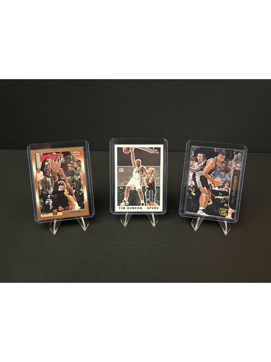 Fleer, Topps, Double Threat Other - San Antonio Spurs Tim Duncan NBA Basketball Card Fleer Topps Double Threat Set 3